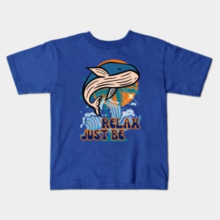 Relax, Just Be - Funny Whale Kids T-Shirt